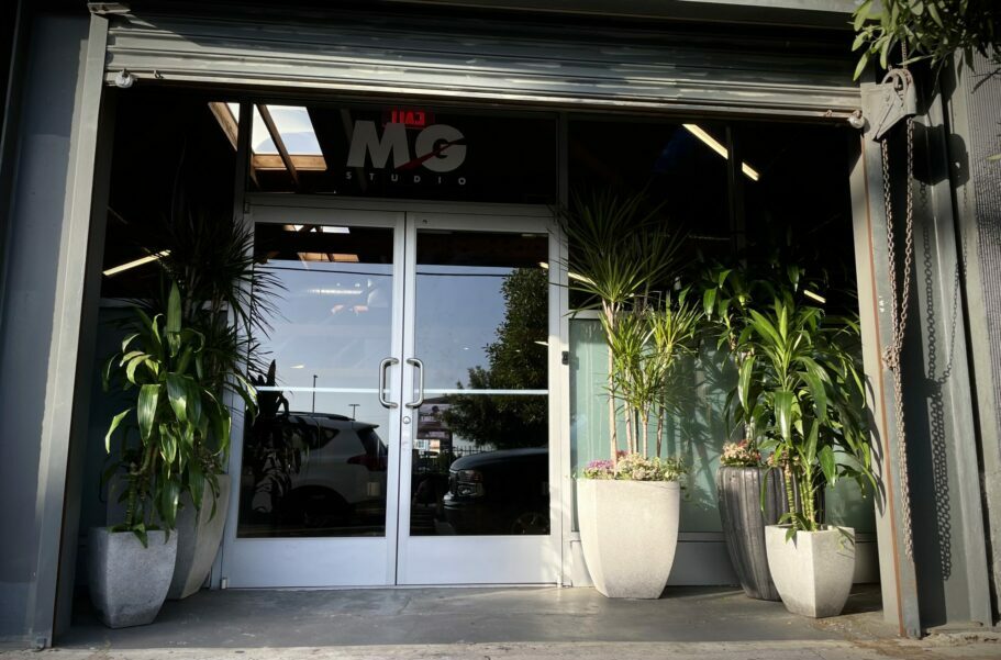 MG Studio front entrance potted plants 11th street