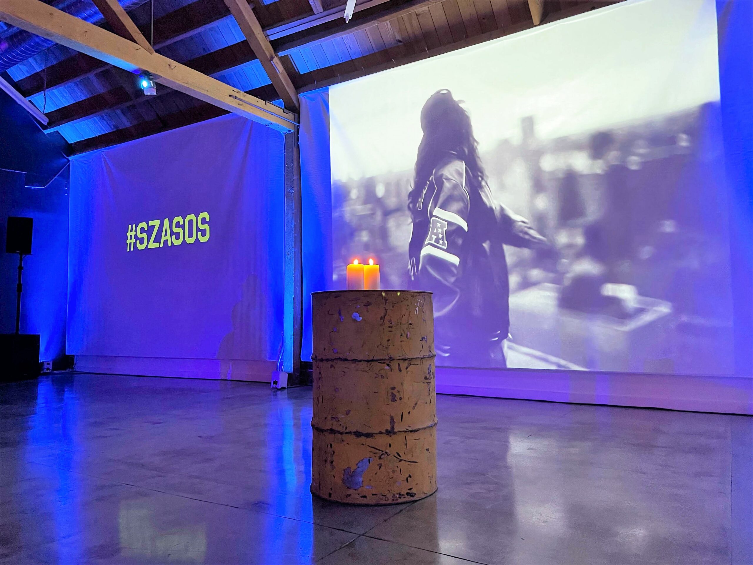 MG Studio SZA Album Release Party Projection Candles