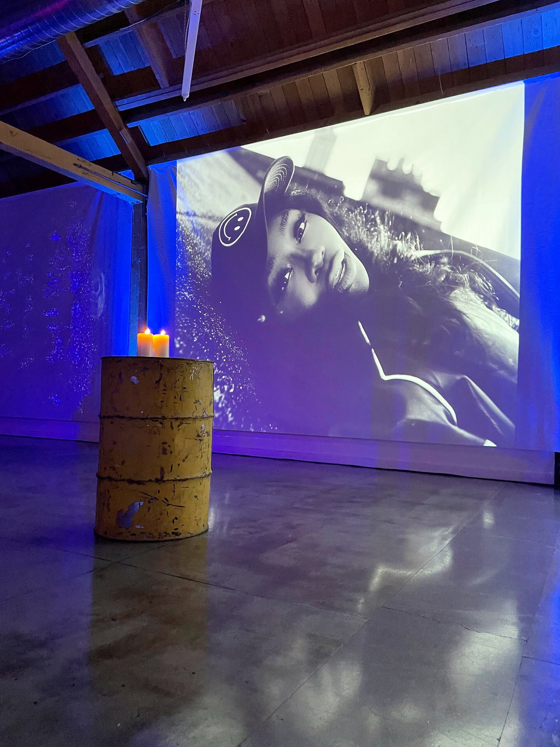 MG Studio SZA Album Release Party Projection Up Close