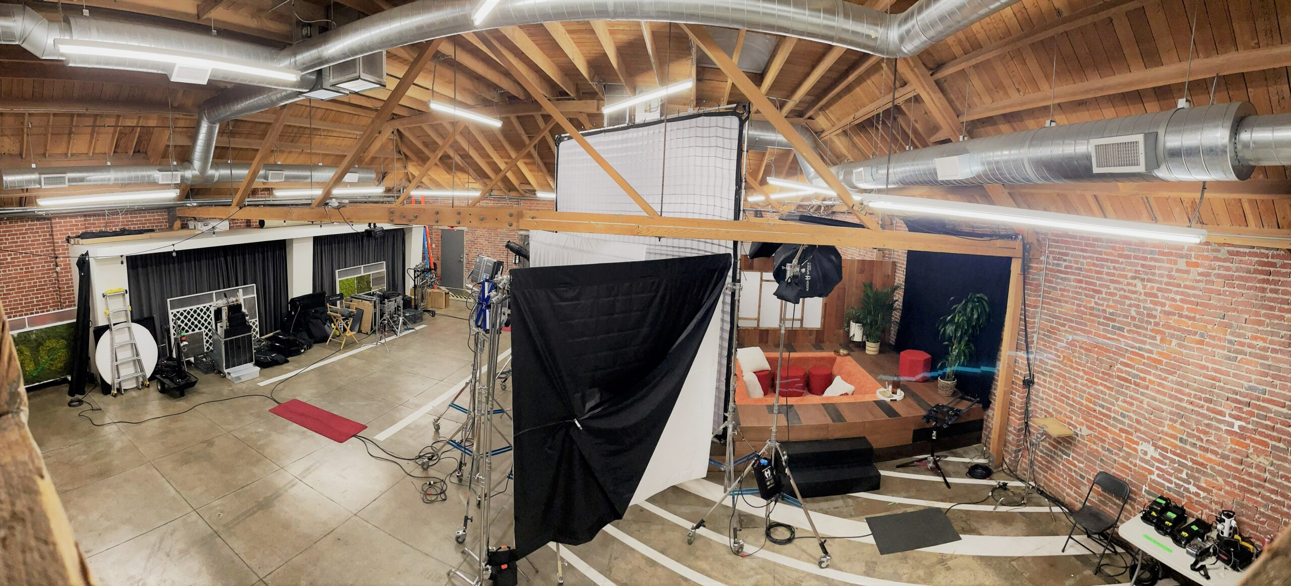 MG Studio Production Shoot Adidas Living Room Stage Wide View Behind-the-Scenes
