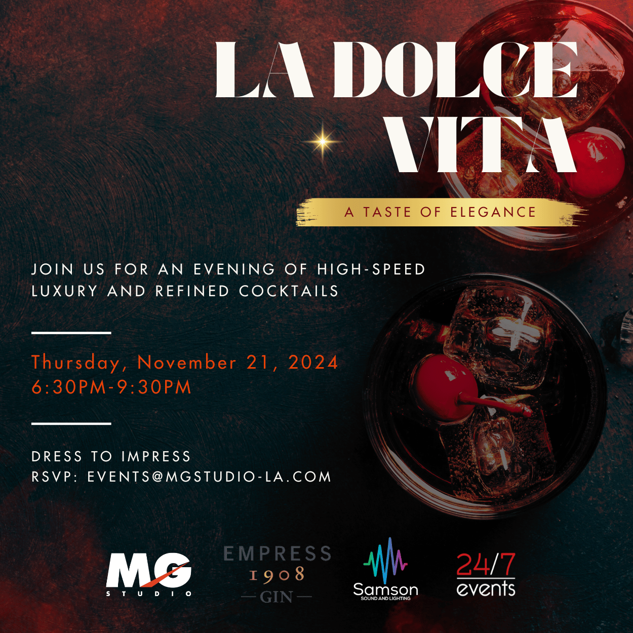 MG Studio La Dolce Vita event