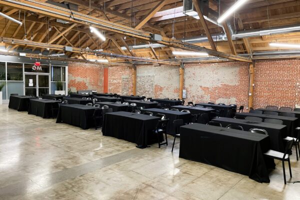 MG Studio Seminar - Black Linen & Chairs