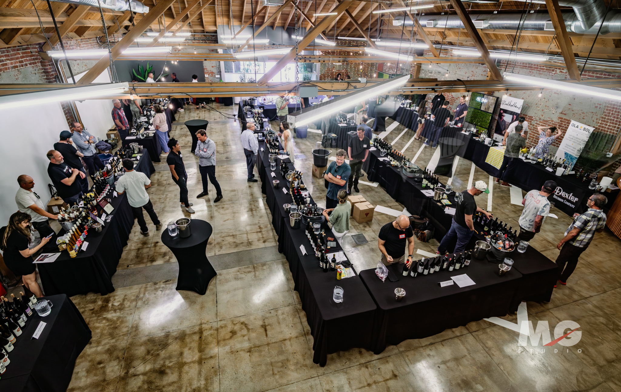 Tasting Event at MG Studio - floor plan from second floor view