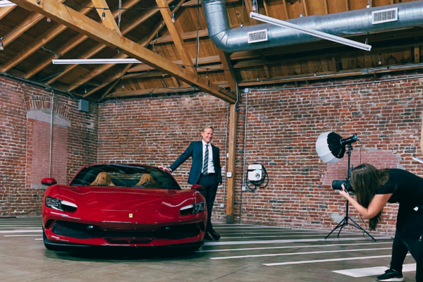 Ferrari Photo Shoot at MG Studio - behind-the-scenes