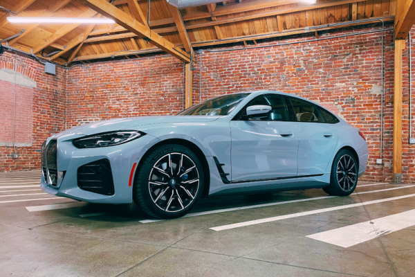BMW i3 photo shoot at MG Studio brick walls photo studio DTLA