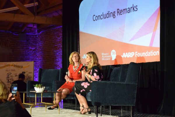 AARP Panel Event Stage Panelists and MG Studio