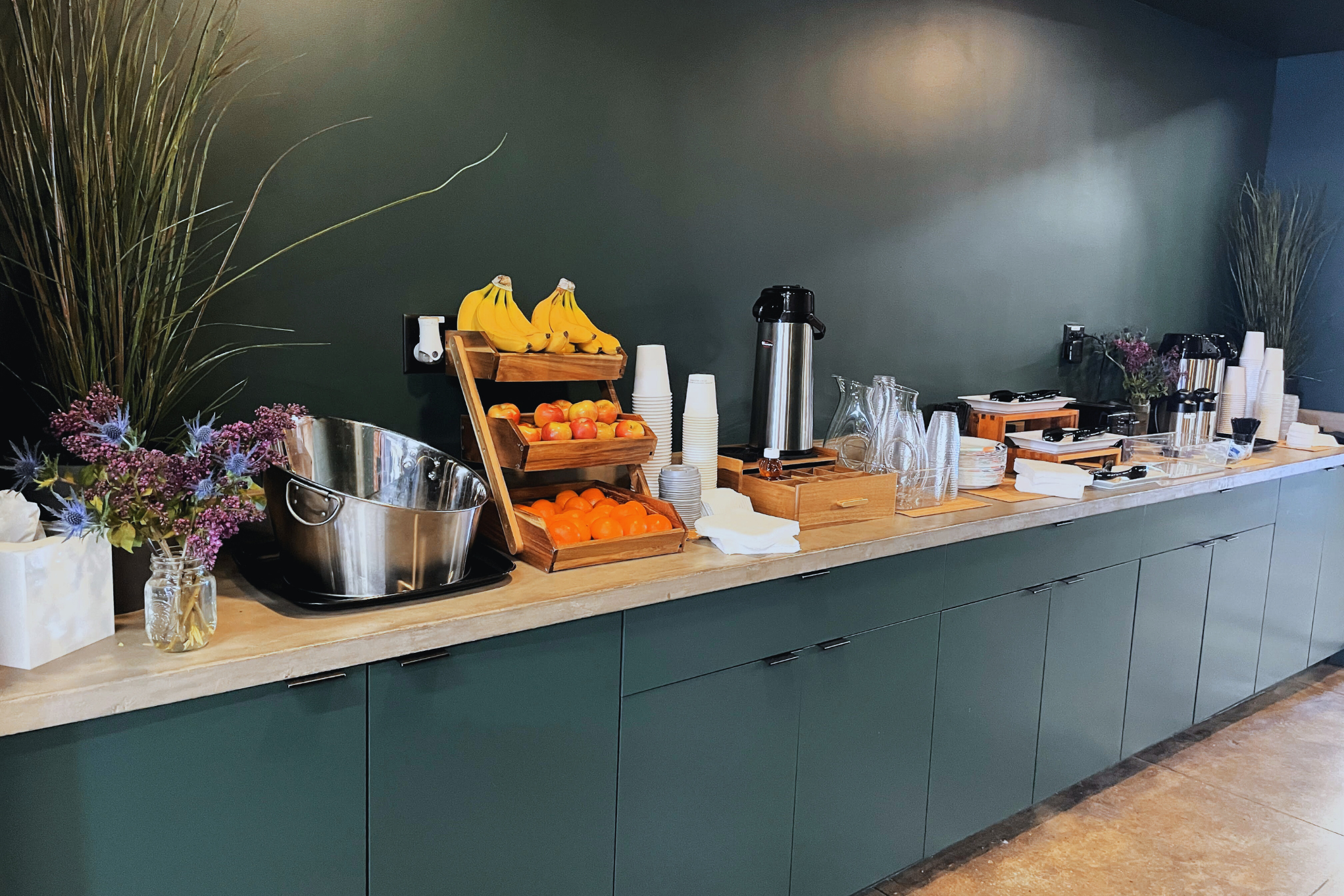 MG Studio - Breakfast Package Catering Setup