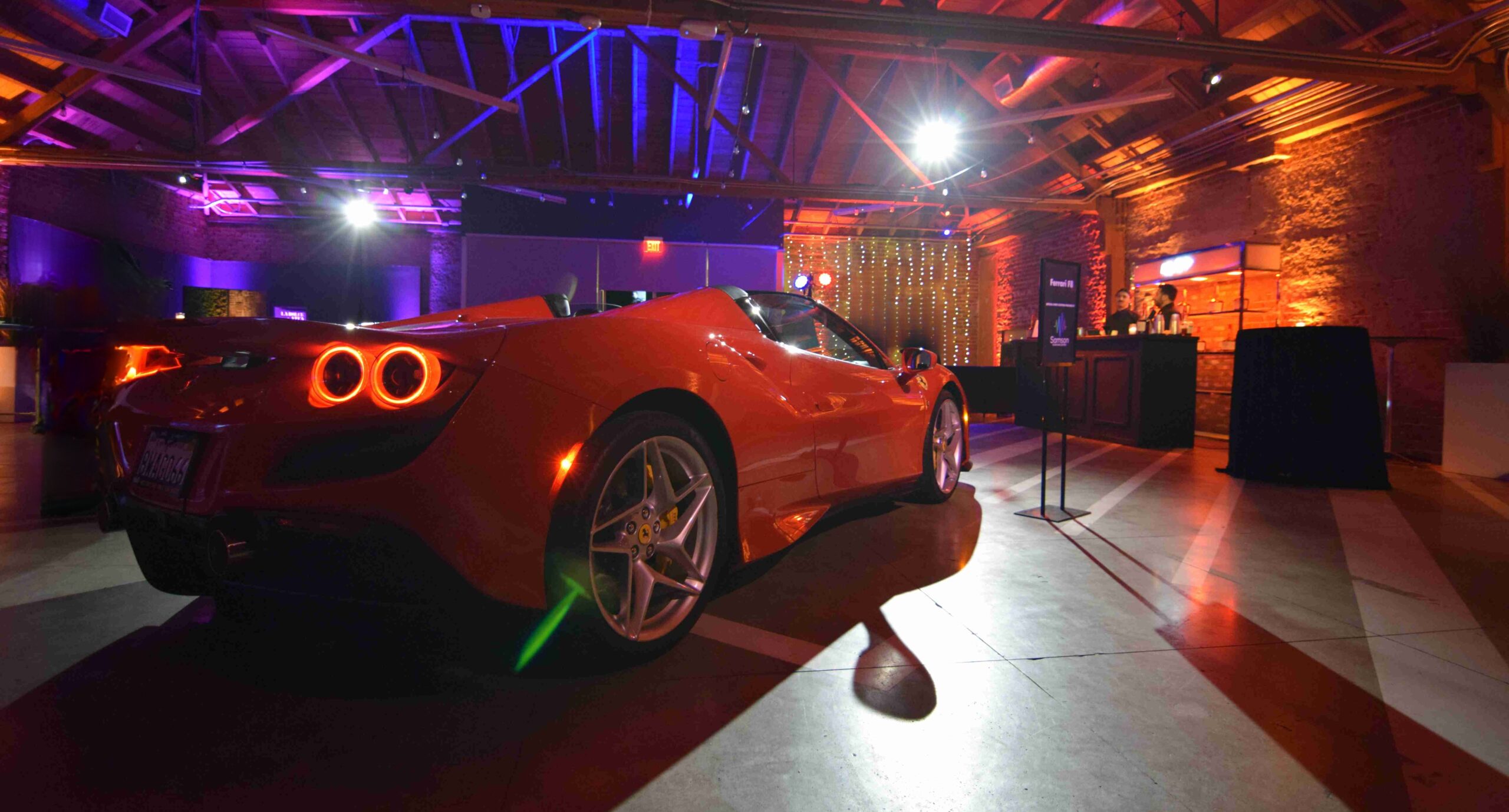 MG Studio Red Ferrari Rear View LDV Event